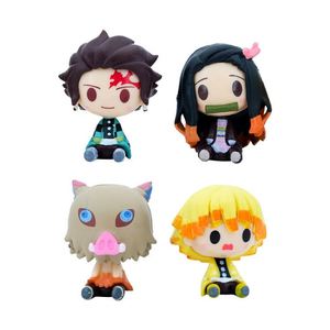 ของเล่นญี่ปุ่น4ชิ้น/เซ็ต Agatsuma Zenitsu Kamado Nezuko hashibira inosuke Demons Slayer Kimetsu NO yaiba kamado tanjirou - Product Image 6