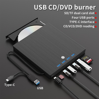 7-in-1 USB 3.0 External DVD burner Type-C Multifunctional CD Drive Expandable Optical Drive