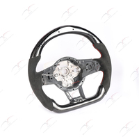 Volant en fibre de carbone avec écran LED pour VW Golf MK5 GTS Polo Jetta Sagitar Magotan Beetle, intérieur personnalisé en cuir Alcantara