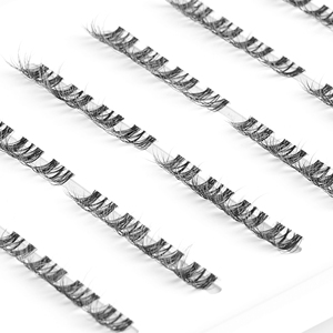 Cils Postiches Faits Main Pestanas Cluster Lashes Fibre Synthétique Vente en Gros de Clusters de Cils Marque Privée Kit de Cils DIY - Product Image 1