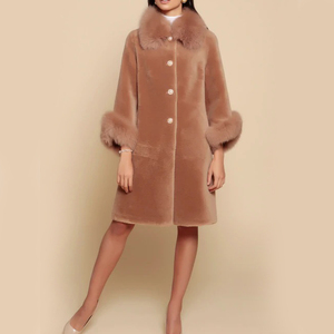Cappotto lungo cammello <span class=keywords><strong>marrone</strong></span> <span class=keywords><strong>donna</strong></span> OEM/ODM IN lana ALPACA - Product Image 1