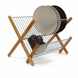 Venta al por mayor soporte de utensilios extraíble simple artículos para el hogar estante de secado de platos plegable estante de almacenamiento de platos - Product Image 1