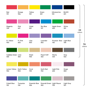 Kearing-Marqueur de transfert thermocollant à pointe biseautée de 3.5mm, 36 couleurs <span class=keywords><strong>pour</strong></span> tissu, tasse, verre, bois, ETP-336 de marquage - Product Image 2