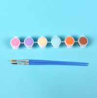 Set de peinture acrylique 2ml 3ml 5ml 6/12 couleurs avec pinceaux