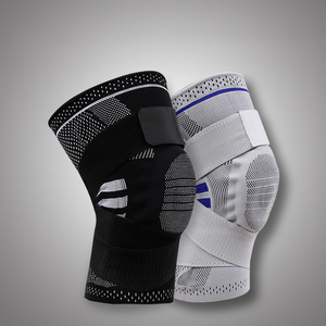 3D Nylon Material gewebte Kompression atmungsaktive Knieunterstützungspange mit Silikon und Feder für Knie-Schmerzlinderung - Product Image 5