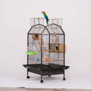 Grande <span class=keywords><strong>cage</strong></span> à oiseaux roulante robuste avec roues à vendre 46x46x94cm plateau amovible pour perroquets facile à déplacer et à nettoyer la volière domestique - Product Image 5