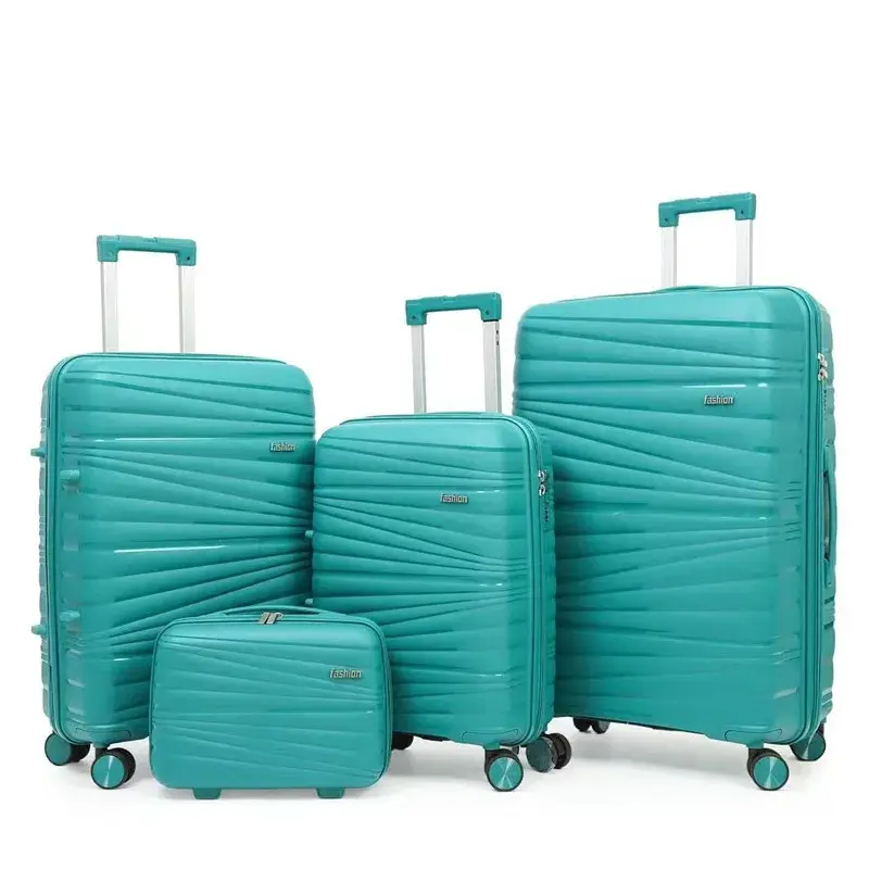 Commercio all'ingrosso valigia 4 ruote Pp Trolley 3 pezzi Set Travelling borse da viaggio