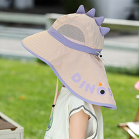 Sombrero de Pescador de Lona de Poliéster Ajustable con Protección UV, Diseño de Dibujos Animados para Niños, Niñas y Bebés, Estilo Japonés y Coreano