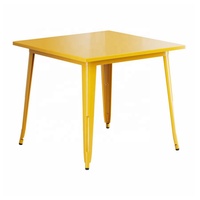 Table de bistrot industrielle moderne en métal 36'' x 36'' - Forme carrée, durable, imperméable pour la maison, l'atelier, l'intérieur/l'extérieur, les cafés