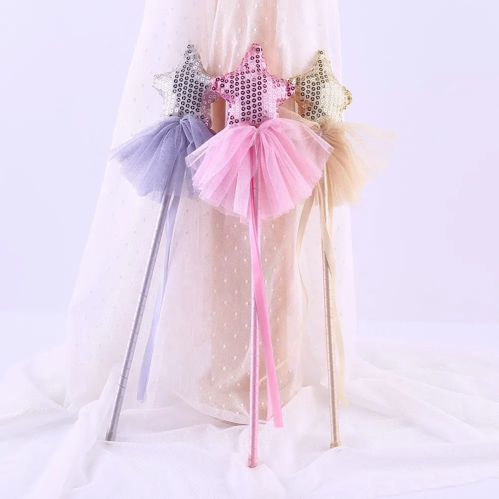 Birthday Gift Fairy Princess Five Pointed Star Magic Fairy Wands Kids Magic Stick For Halloween Costume
