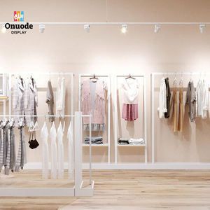 Fashion Women Clothing <b>Display</b> Rack | <b>Wall</b>-<b>Mounted</b> Apparel <b>Cabinet</b> | Island Stand | Custom Retail Store Fixtures Factory - Product Image 1