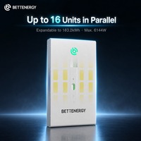 Batterie solaire Eleshell 10K Plus LiFePO4 51.2V 200Ah pour stockage d'énergie domestique 10kWh, design élégant et fin, montage mural, CAN RS485