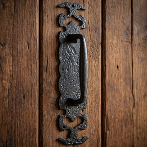 Manija Decorativa Tradicional de Hierro Fundido con Recubrimiento de Polvo Negro de 9 Pulgadas para Apartamento, Hotel, Villa - Product Image 2