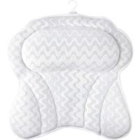 Coussins de bain de luxe, oreillers de bain pour le soutien du cou et du dos, appui-tête de bain avec tissu en maille 4D, ventouses antidérapantes