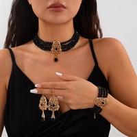 Juego de Joyería de Moda para Mujer con Certificación CE, Estilo Vintage, Aleación, Imitación de Perlas, Collar, Aretes y Pulsera