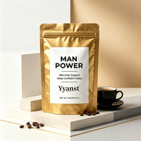 Poudre nutritive OEM pour la régulation interne douce, favorisant une vitalité stable, café pour adultes 100g, pochette refermable dorée métallique