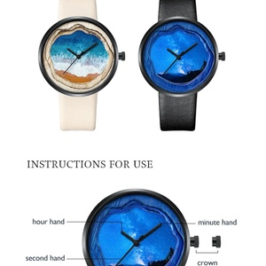 นาฬิกาข้อมือแฟชั่นเรียบง่ายสำหรับผู้หญิง Mark Fairwhale รุ่น FW-5480 กันน้ำ หน้าปัดลายท้องฟ้าประดับดาว นาฬิกาควอตซ์สำหรับผู้ชาย Relojes Para Damas - Product Image 6