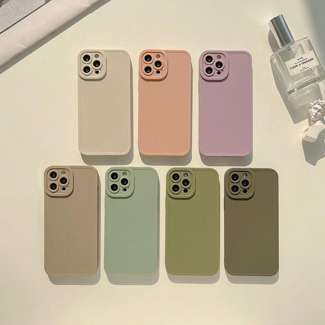 Candy Color Silicone Matte Mobile Phone Case Accessories Soft TPU Cover for iPhone 14 Plus 11 12 13 Pro Max XR XS MAX 8 7 Plus