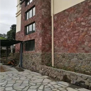 Pavimentatrice irregolare in <span class=keywords><strong>pietra</strong></span> <span class=keywords><strong>lavica</strong></span> rossa per parete e pavimento - Product Image 4