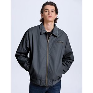 FOXA Mens Sherpa Lined Detroit <b>Jacket</b> Waxed Canvas Waterproof Winter Coat Regular Sleeve <b>Straight</b> Body - Product Image 3