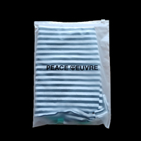 Sacs à fermeture éclair en plastique transparent recyclable personnalisés, mats et givrés, avec logo personnalisé pour l'emballage de vêtements et de chaussures