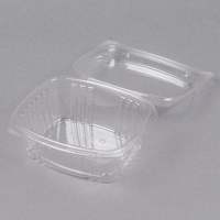 12 Oz Heldere Rpet Hoge Clamshell Deli Container Met Koepeldeksel Wegwerp Clamshell Plastic Voedselverpakking Container Voor Salade