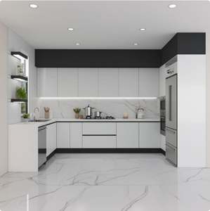 Muebles de Cocina Modernos, Diseño Simple, Gabinete de Cocina de Madera para Venta al por Mayor - Product Image 3