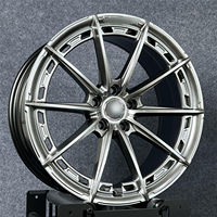 Rines Forjados Monobloque de 10 Radios con Acabado Negro Brillante y Mecanizado, Personalizados de 18-22 Pulgadas, 5x112 5x120 5x114.3 6061-T6 para BMW, Audi, Tesla