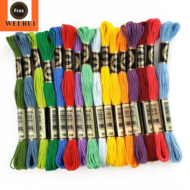 Thread Embroidery Colorful Multiple Color Rainbow