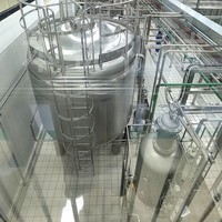 Bioréacteur interne ASME de qualité sanitaire personnalisé en usine 100L-2000L Réacteurs de production de levure Récipients à pression centrale Pompe à vapeur