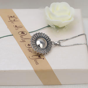 S925 Silver Open Hot Bar Ring with Earnail Pendant Women's Pearl <b>Jade</b> Empty Support Accessories 1368 <b>Jewelry</b> Findings - Product Image 4