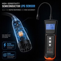 Detector de Fugas de Gas Combustible Portátil HIREP con Sonda Flexible de 360° para Gas Natural, Propano, Metano, Seguridad en la Cocina