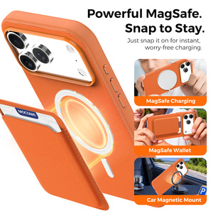 Funda para <span class=keywords><strong>iPhone</strong></span> 18 Pro Max, Compatible con Carga Inalámbrica, Tarjetero Magnético, Cartera, Piel Sintética, 17 16 15 14 13 <span class=keywords><strong>12</strong></span> - Product Image 3