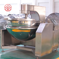 Marmite de cuisson planétaire hydraulique inclinable 100L 200L avec agitateur et chaudière vapeur pour la transformation des aliments pour animaux