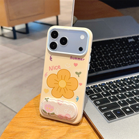 Coque personnalisée Lichicase pour ZTE Blade A35 A55, motif floral mignon, avec support, coque arrière