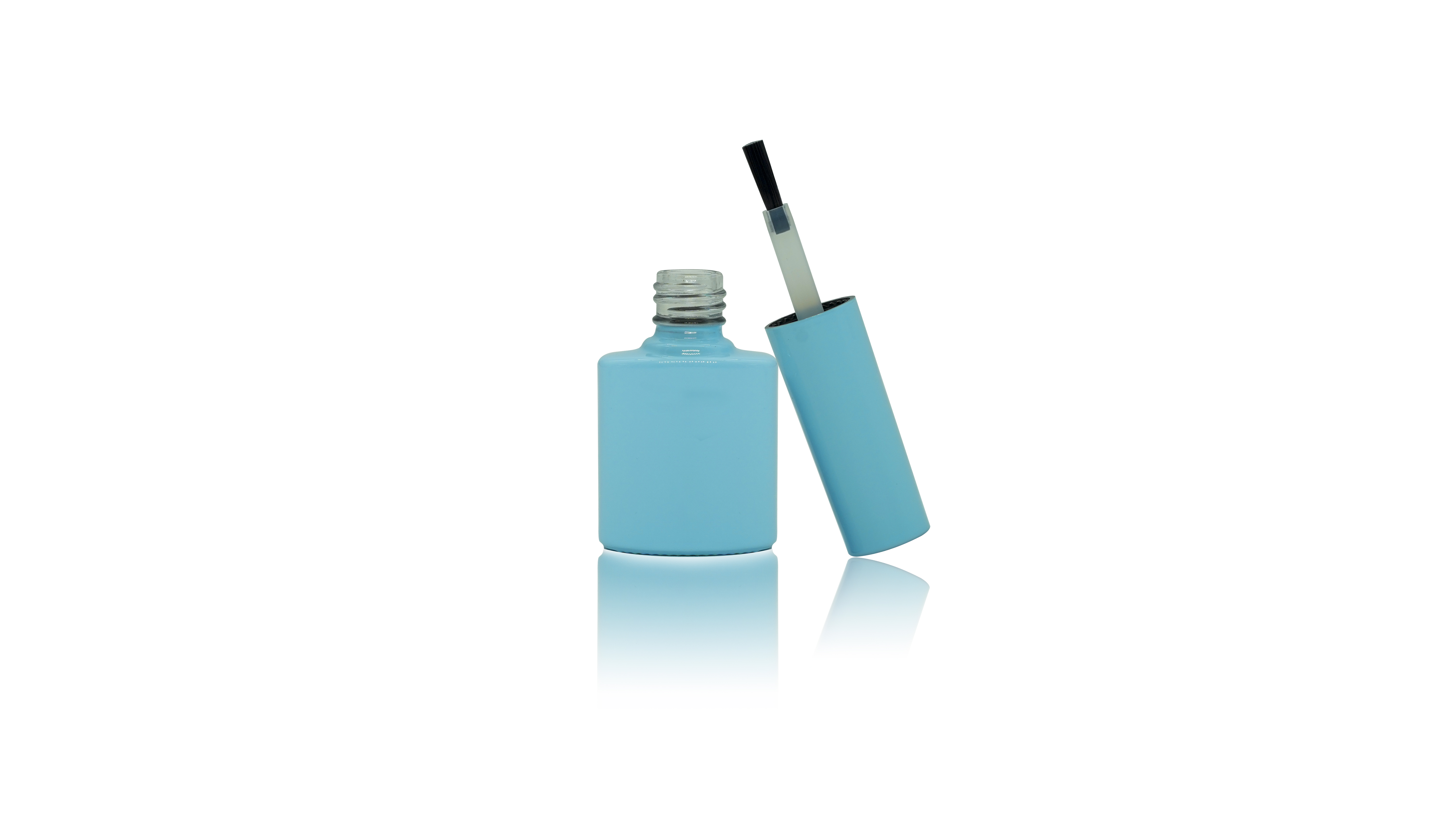 5ml 10ml 12ml 15ml Glossy Empty Glass Square uv Gel Nail Polish Bottle With Brush