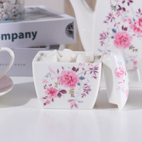 Service à café en céramique européen, 6 pièces, nouveau, service à thé en porcelaine, avec creality et pot de sucre