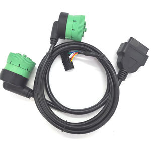 9Pin J1939 Typ 2 Stecker an J1939 Typ2 Buchse und DB 15Pin Kabel 90 Grad ELD Kabel J1939 zu OBD2 Kabel - Product Image 1