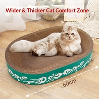 Großes Katzen-Kratzbrett Verstärktes Wellpappe-Board Langlebig Verliert Kein Material Cartoon-Logo Ganzjahres-Katzenspielzeug