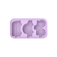 Moule à glaçons en silicone personnalisable sans BPA en forme de dinosaure avec couvercle, idéal pour la préparation de soupes, de glaces et de repas
