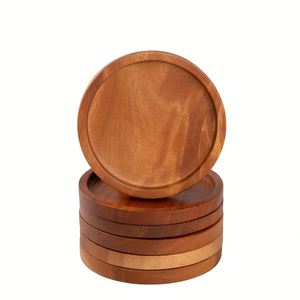 Factory <b>Cup</b> <b>Mat</b> Bulk Natural Wooden Classic Coasters Laser Engraving Custom Logo Custom Color Eco-Friendly Promotion Gift Stock - Product Image 1