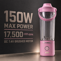 Mixeur Portable USB Rechargeable 550ml Sans BPA Anti-fuite 6 Lames pour Smoothies avec Option OEM en Gros pour Salons de Santé et de Beauté