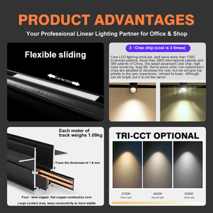 ไฟราง LED แบบ COB ระบบรางอลูมิเนียม SMD 6W 7W 10W 12W 20W 24W 30W - Product Image 3