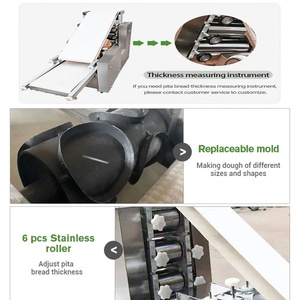 5-40cm hoàn toàn tự động Tortilla chapati Máy làm Arabic pita bánh mì roti nhà sản xuất paratha naan phẳng bánh mì dây chuyền sản xuất - Product Image 6