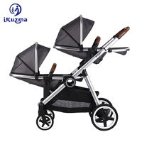 Poussette Double Luxe 3 en 1 Jumeaux Garçon et Fille