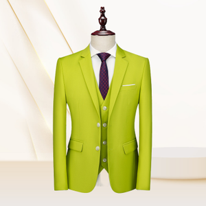 Costume trois pièces pour homme (veste + gilet + pantalon) de haute qualité, blazer d'affaires / costume de mariage pour le marié / smoking pour homme, tailles S-6XL - Product Image 6