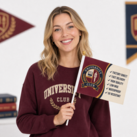 Drapeaux à main personnalisés en gros pour célébrations en magasin – Polyester durable, impression numérique couleur, résistants à la décoloration