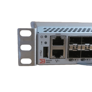 สวิตช์ไฟเบอร์ Brocade G620 <span class=keywords><strong>64</strong></span> พอร์ต/24 แอคทีฟ, 24x32Gbps คลื่นสั้น, ขยายได้ถึง <span class=keywords><strong>64</strong></span>, ระบบจ่ายไฟแบบ Dual Hot-Swap, ระบบจัดเก็บข้อมูล SAN ระดับองค์กร - Product Image 1