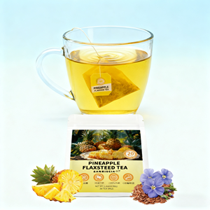 Té de Infusión Orgánica de Piña <span class=keywords><strong>y</strong></span> Linaza - Vegano Sin Aditivos Adelgazante 20 Bolsitas de Té Empaque de Regalo para Bienestar Diario Venta al por Mayor - Product Image 2