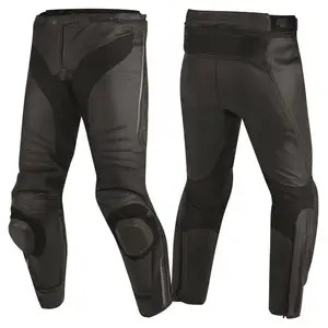 顶级品质牛皮摩托车赛车裤，配有CE认可的保护器
